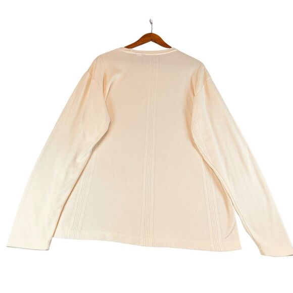 Claiborne Weave Light Knit Sweater Mens Size XL Ivory Rayon Blend - Picture 2 of 4